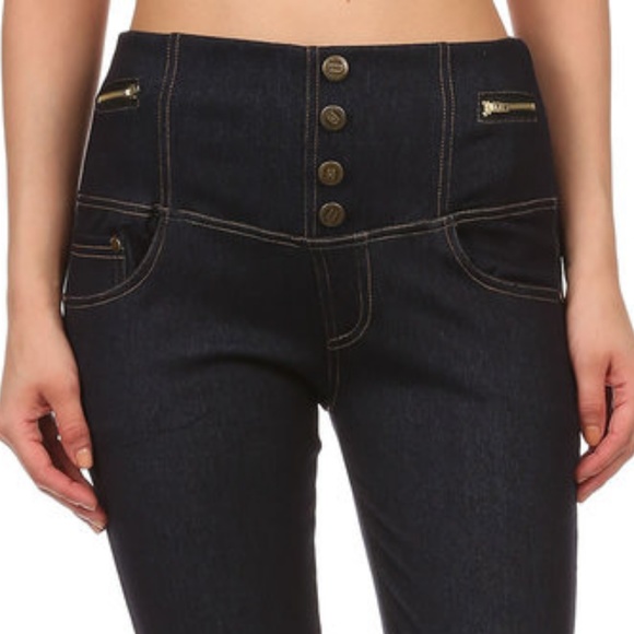 Leggings Depot Denim Jeggings S/M - Picture 2 of 6